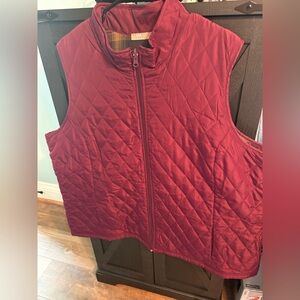 Lee Quilted Burgundy Vest
